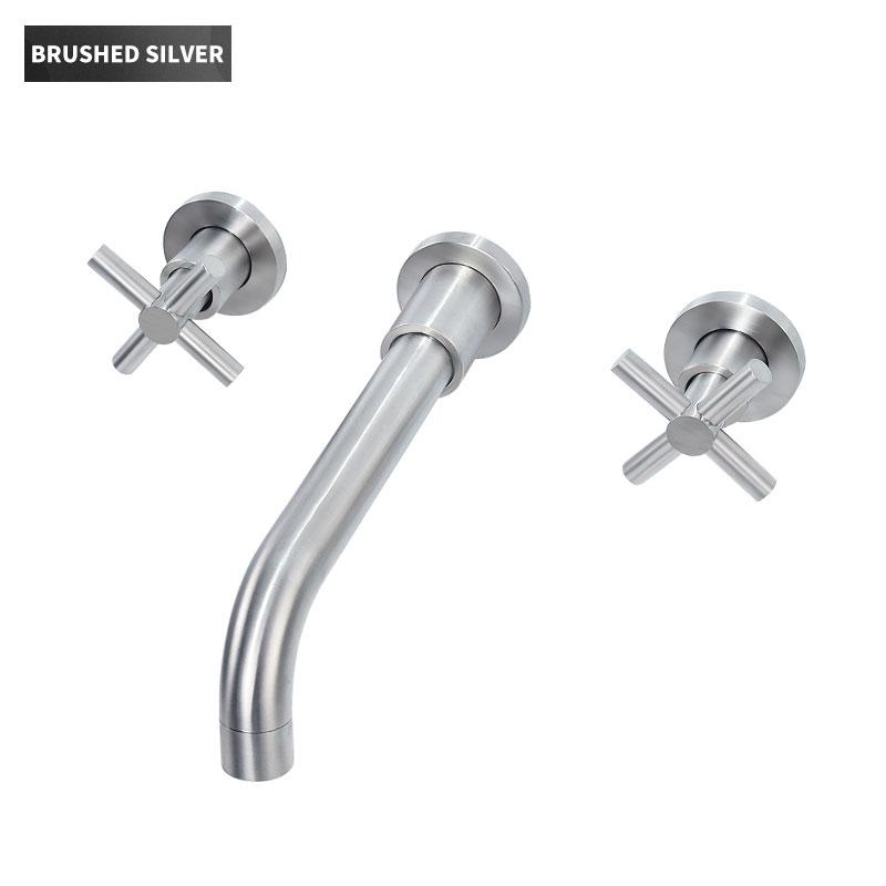 Brass Bathroom Faucet Embedded Hot and Cold Double Control Faucet Concealed Basin Faucet Concealed Golden Mixer Tap