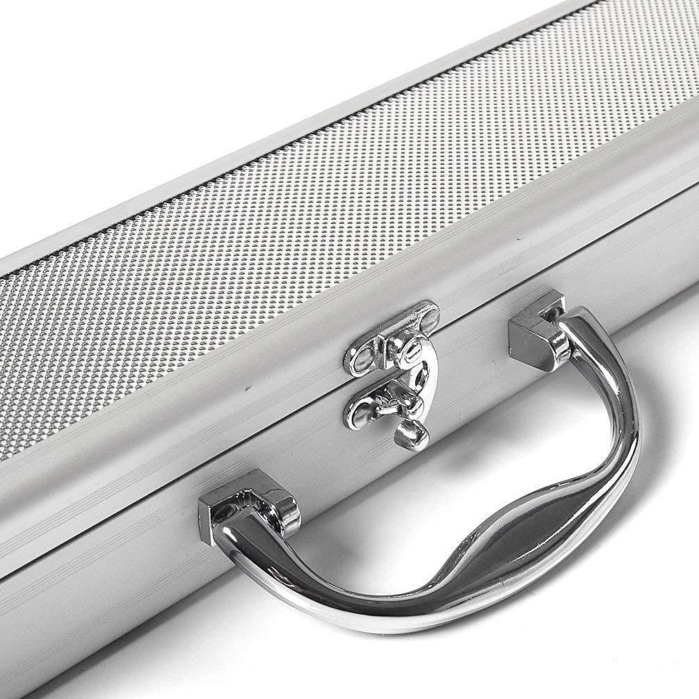 CUESOUL 57" Handcrafted 3/4 Jointed Snooker Cue with Extension and Aluminum Cue Case (D306)