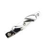 Marine Deck Chocks Pair in 316 Stainless Steel with Smooth Rope Guide Channel and Countersunk Mounting Holes Set