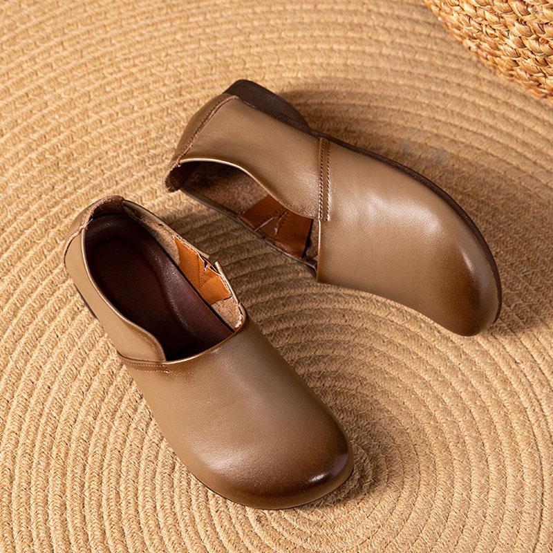 Retro Mocasines Women Flat Shoes Woman Soft Casual Shoes Genuine Leather Flats Mother Shoes Femme Slip on Loafers WSH5246