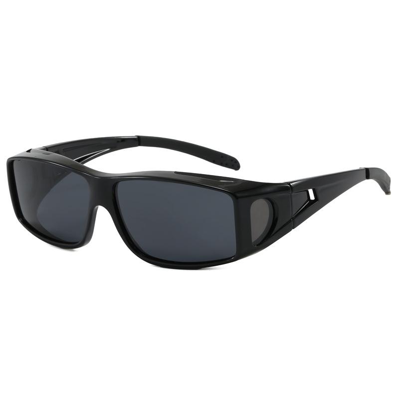 

Sunglasses outdoor cycling myopia set glasses driving day and night night vision goggles черный серый