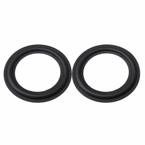 Bstinay 1 Pair Bass Horn Speaker Foam, Speaker Surround Foam Rings, 6.5 Inch Outer Diameter, Black, DIY Repair Parts