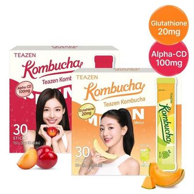 Teazen Kombucha Melone Glutatione 30 Stick, Prugna Alfa-CD 30 Stick (12 opzioni)