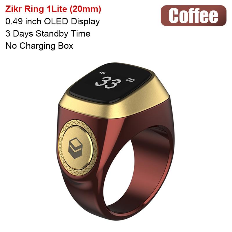 20mm Counter Smart Ring For iQibla Bluetooth Ring 5 Prayer Time Smart Tasbih Tally Counter Zinc Alloy Zikr Ring for Muslims Gift