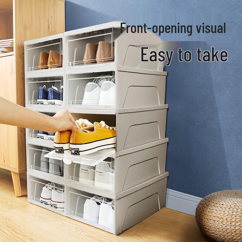 IRIS Clear Stackable Shoe Storage Boxes