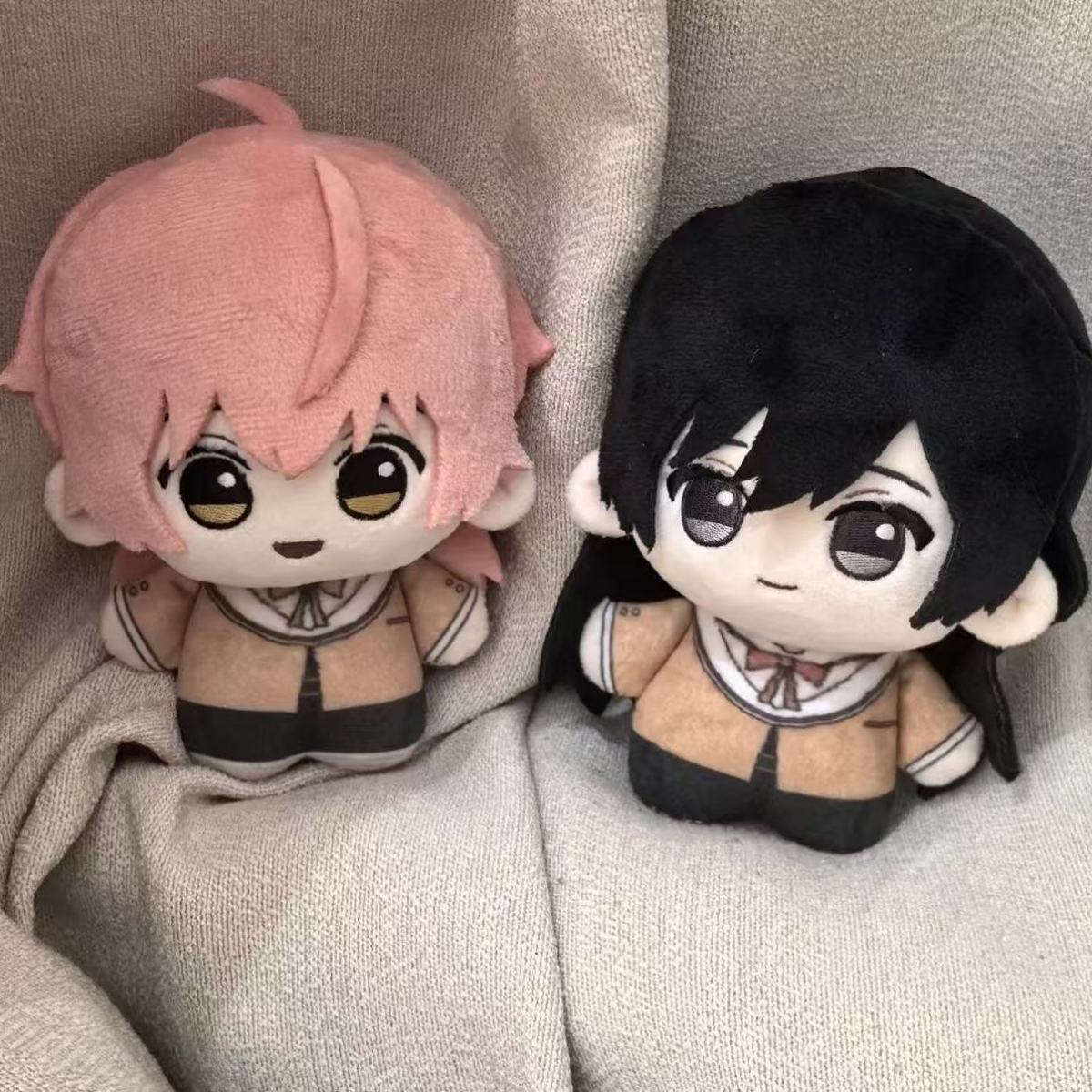Stofftier 10cm Anime Bloom Into You Yuu Koito Nanami Touko Plüschtier Spielzeug Cartoon Plüschtier Schlüsselanhänger Tasche Anhänger Geburtstag Weihnachten Geschenk 10cm