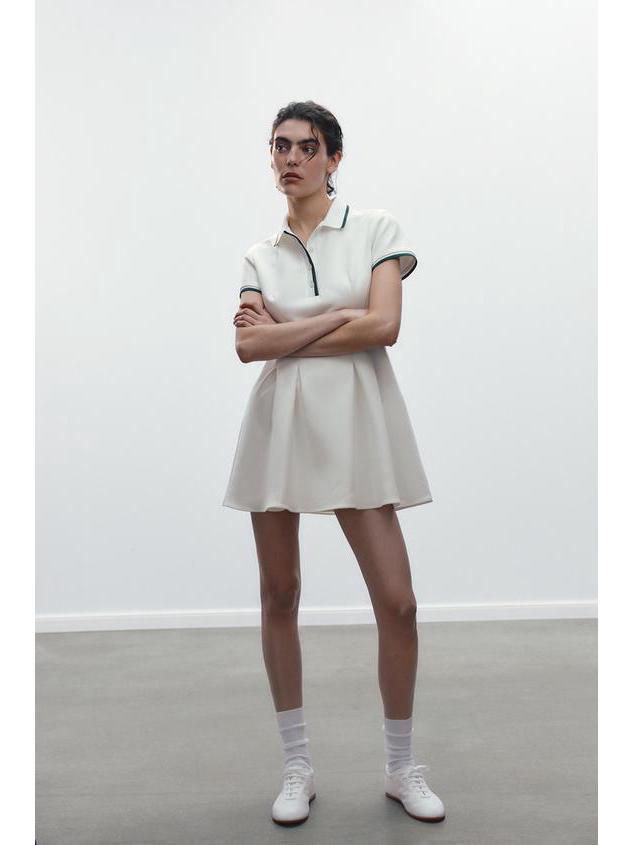 Evropský a americký styl dámské žebrované šaty s širokým lemem - Kolekce jaro a podzim 2025