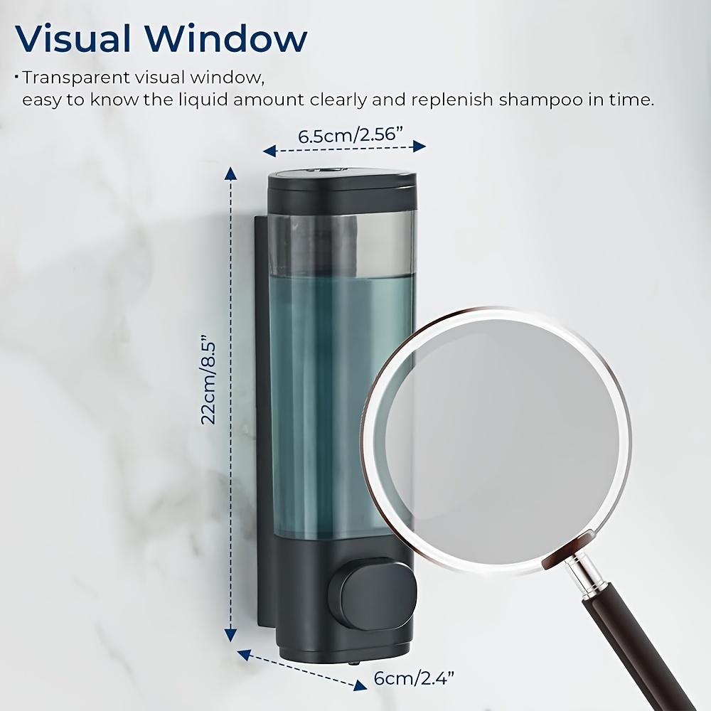 Nástěnný dávkovač mýdla, 300ml design s průhlednou dutinou, ruční stisknutí, vhodný pro sprchu a koupelnu - koupelnový dávkovač mýdla.