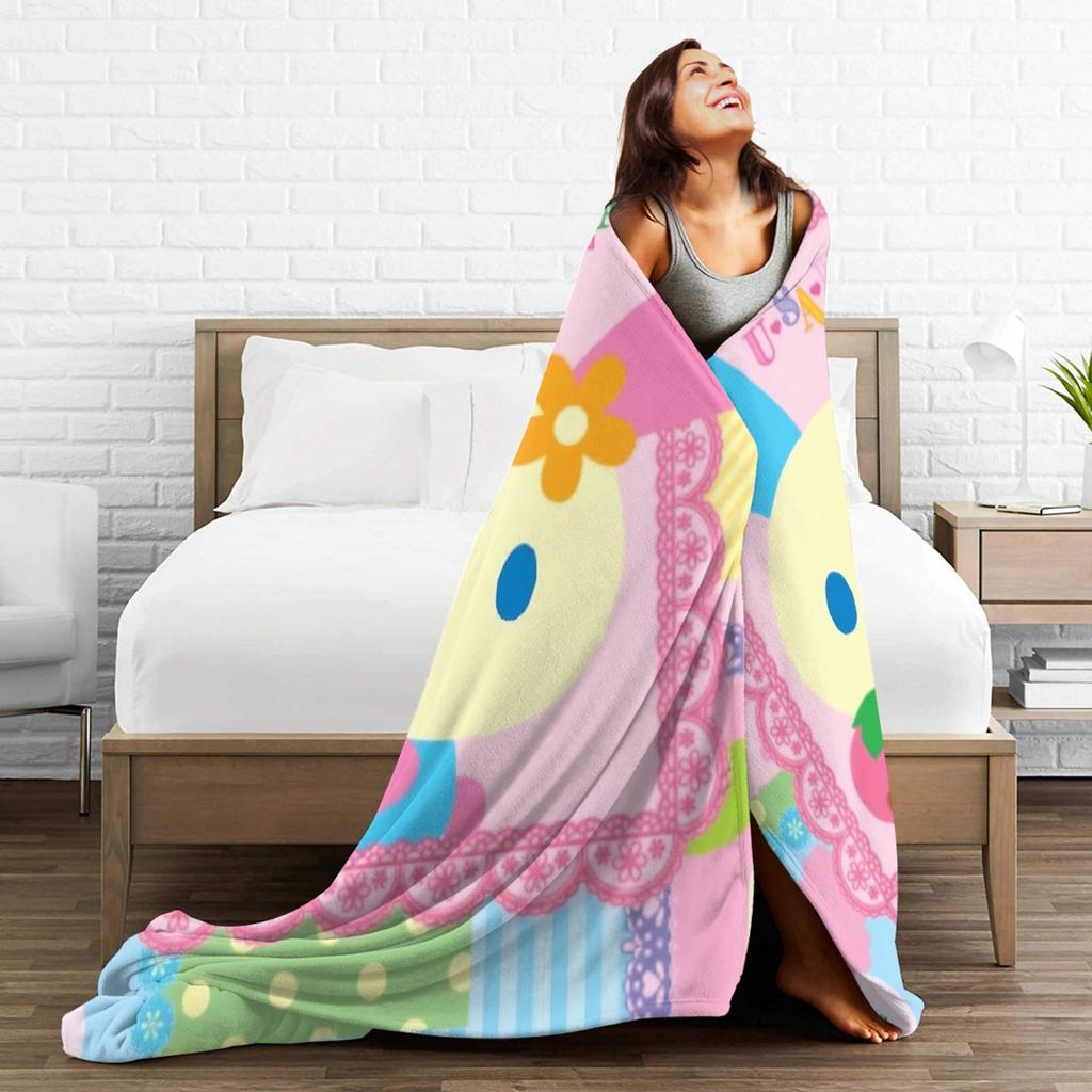 Usahana Cartoon Super Soft Blanket  Girls Boys Plush Bedding Throws Pattern Couch Chair Flannel Bedspread Sofa Bed Cover