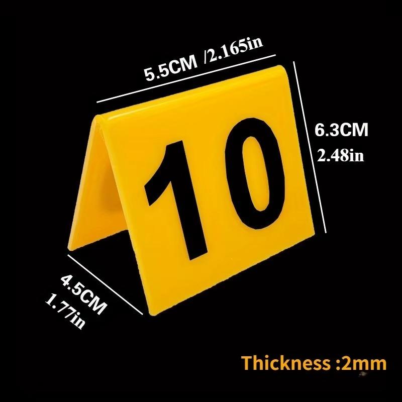 1-40 Acrylic V-Type Number Plates Table Numbers Cards Set Signs Position Markers for Restaurants Hotels Events Wedding Seat Tags