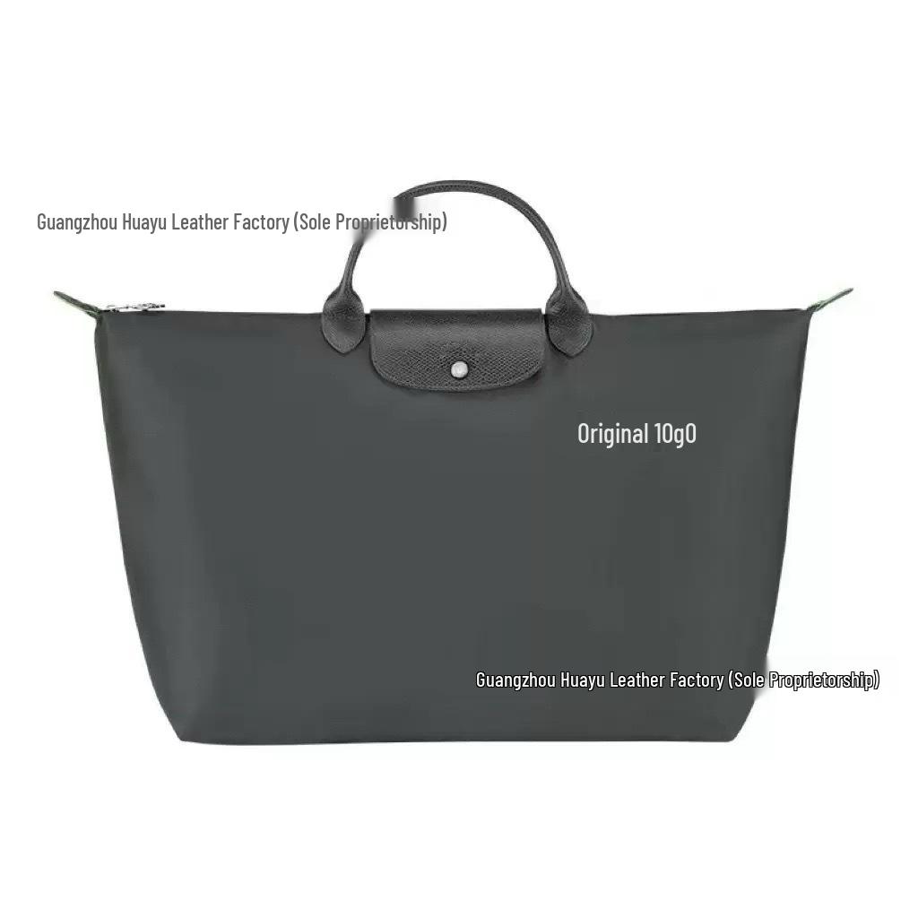 High-Quality Dragon-Inlaid Cowhide Travel Bag: Large, Lightweight, Waterproof Nylon Shoulder Handbag