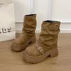 New small versatile platform Martin boots women's new summer heightening Maillard short boots