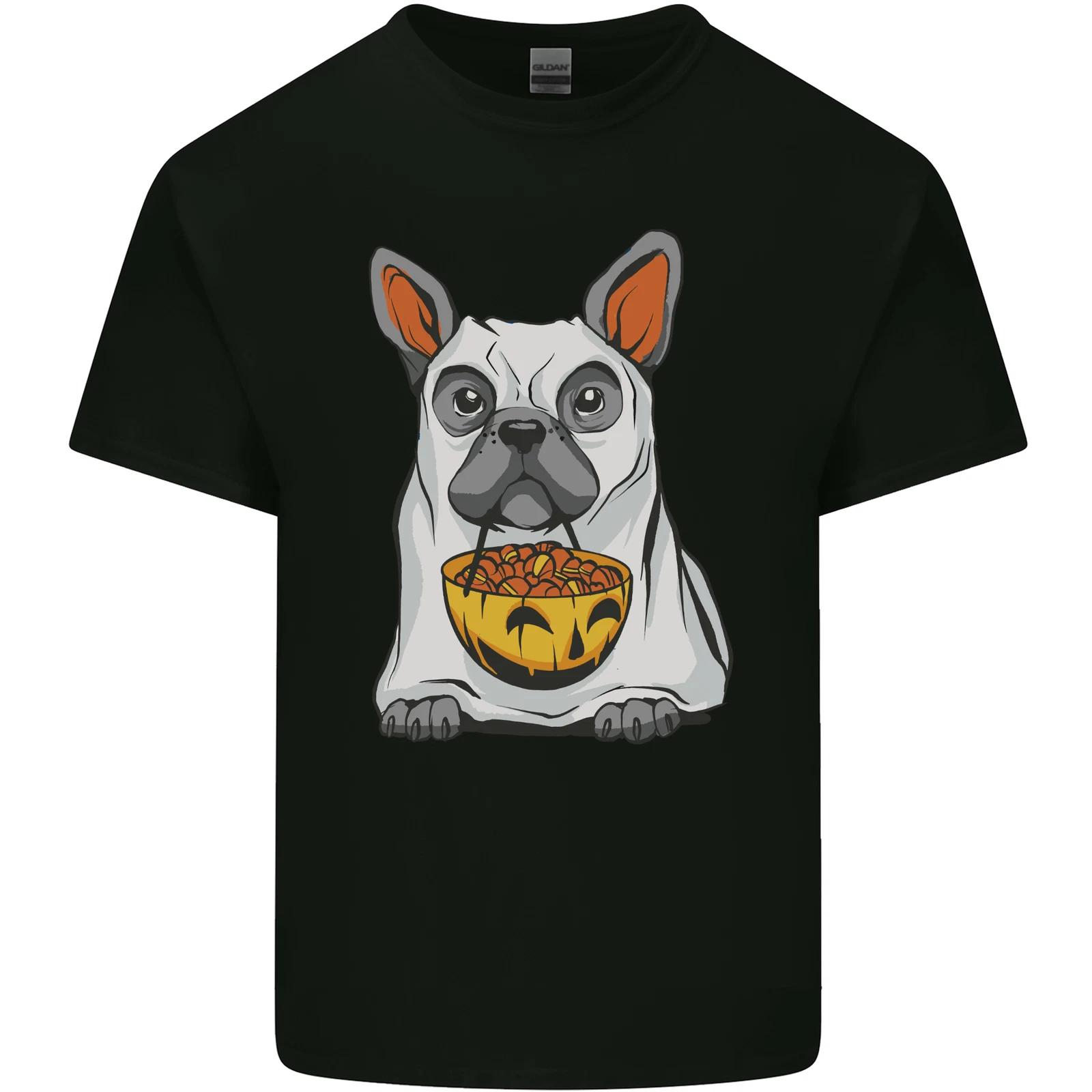 French Bulldog Ghost Dog Halloween Kids T-Shirt Childrens L