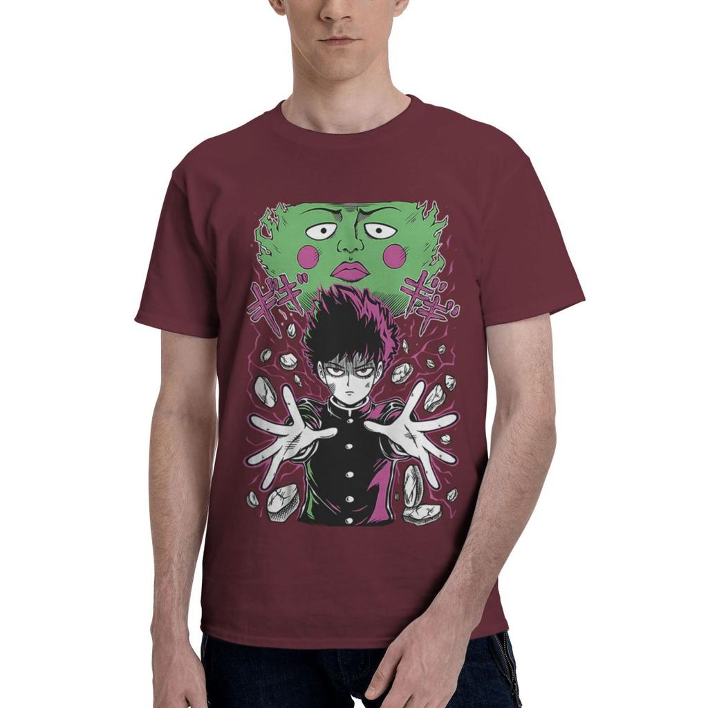 Mob Psycho 100 Anime Manga 100 Baumwolle Lässig Atmungsaktiv Bequem Shirt Designer Kleidung Herren Lustiges Geschenk