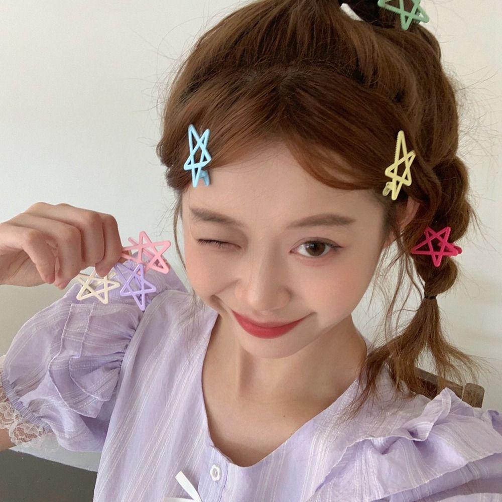 

Hair Clip Pentagram Duckbill Clip Y2k Duckbill Clip Cute Star Hairpin Girls