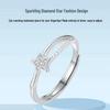 925 Sterling Silver Rhinestone Star Ring for Women, Personalized Simple Band, Stylish Fingertip Accessory.