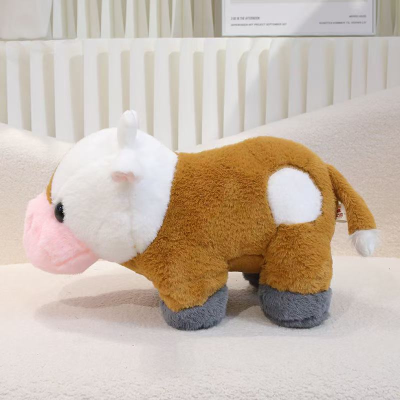 32cm Ranch Cow Doll Simulation Plush Toy Handmade Doll Cartoon Anime Cute Pillow Cushion Home Decoration Children's Birthday