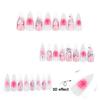 Long Stilettos Almond Press on Nail Bows Rhinestones Glues on Nail French Fake Nail Designs False Nail Artificial Nail
