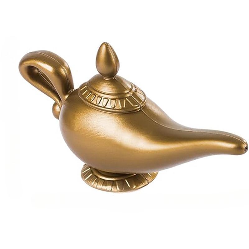 Пластиковые Костюмные Реквизиты Лампа Аладдина Хэллоуин Рождество Пантомима Форма Лампы Аладдина Чайник Мультяшная Лампа Джинна Украшение для Домашней Вечеринки China Mainland