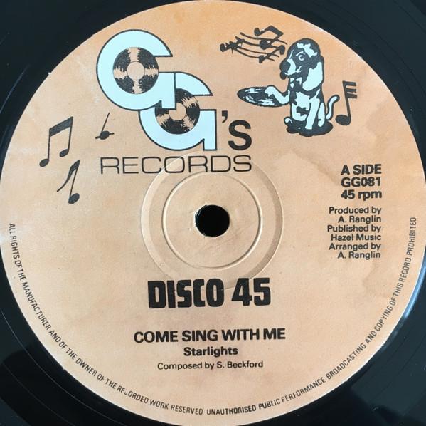 12inch Record STARLITES Come Sing With Me GG081 GGs Records UK Reggae Ska Dub Used
