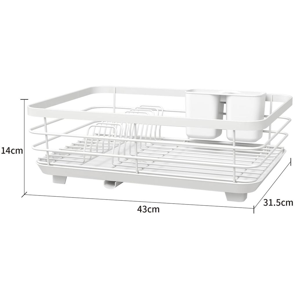 HASONA Dish Horizontal Dish Dish Drying Automatic Large Kitchen Water Dish Dish Chopstick Easy To Space White Drainer, Drainer, Rack, Drainage,