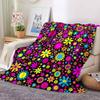 Flower Power Flannel Blanket Throw Blanket Soft Warm Sofa Bed Camping Car home Decor Unique Christmas Gift C9302657