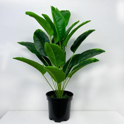 Artificial Plants 18 Travelers Banana Bonsai Fake Green Plant Indoor Living Room Large Turtle Back Pot Home Decoration Pieces