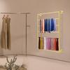 7-Tier Wall Mounted Scarf Organizer, Hanging Storage Rack for Scarves Towels Hats, Durable Carbon Steel Display Shelf Holder