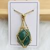 New Adjustable Crystal Net Metal Necklace for Women Men Stone Collecting Holder Interchangeable Crystal Holder Cage Necklace