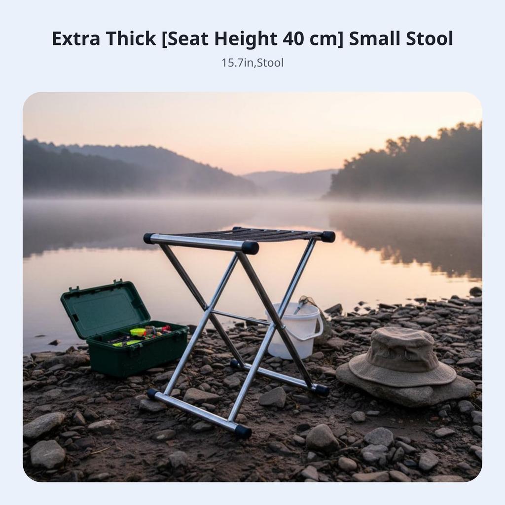 Foldable Cross-Legged Stool Sturdy Duty Portable Seating Reinforced Joining Antiabrasion Feet For Outdoor Outdoor Lovers