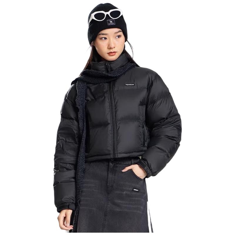 

CAMEL Women s Stand-Collar Short Down Puffer Jacket XL