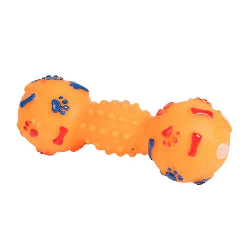 5pcs Dotted Dumbbell Shaped Pet Toys Squeeze Squeaky Faux Bone Bite Resistant Pet Dog Toys For Small Large Dogs Pets Supplies