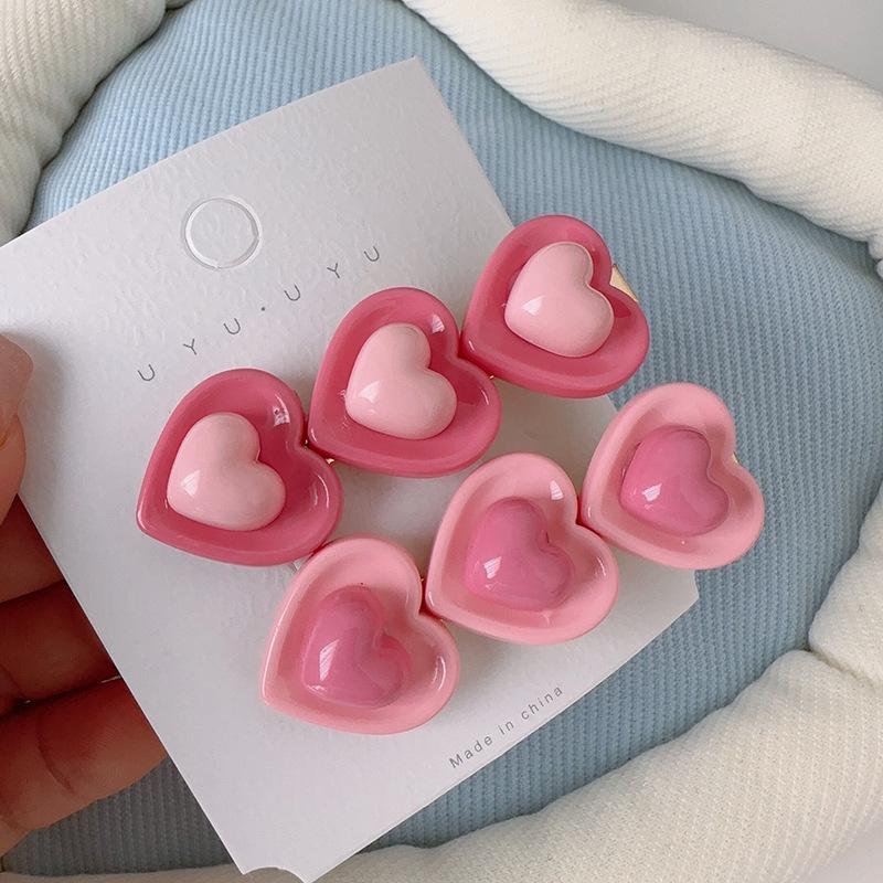 Pink Series Cute Bow Hair Clip for Girls - Small Duckbill Clip for Bangs