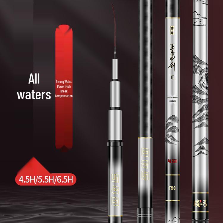 Ultra Light & Hard Carbon Fishing Rod 28/19 Tune Taiwanese Big Fish Gear - Divine Sword Series by Bow King