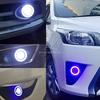 2Pcs Auto 30W Driving DRL Fog Lights COB Angel Eye 64/76/89mm Car Ambient Lamps Waterproof Daytime Running Bulb Headlight DC 12V