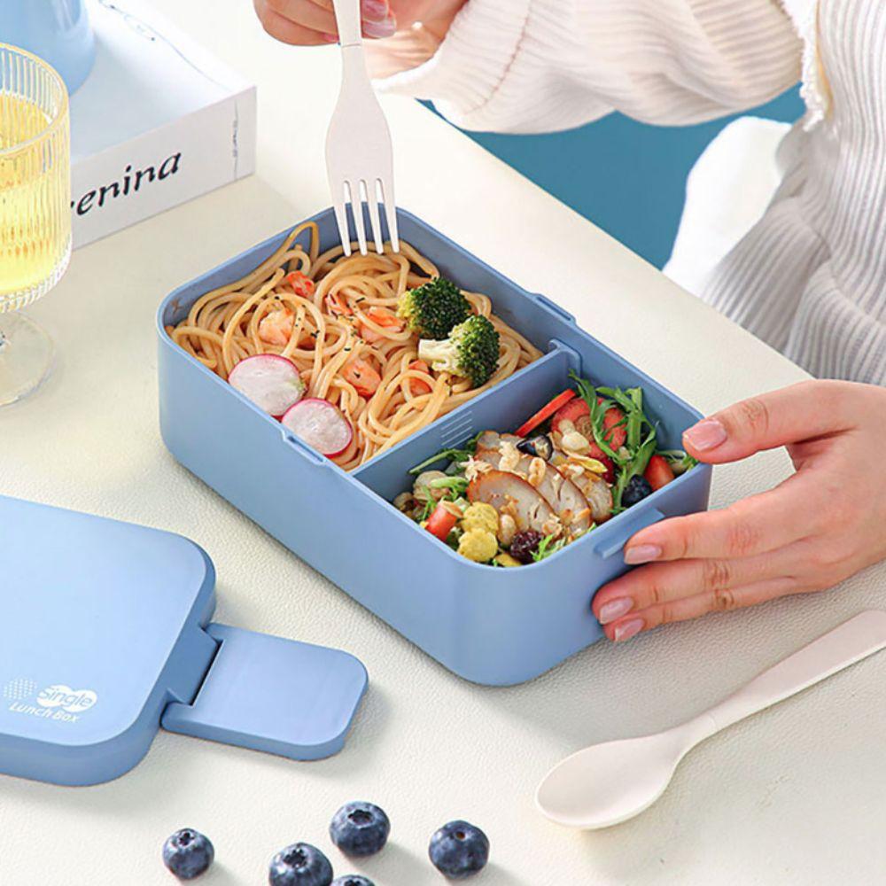 Microwavable 2 Layer Picnic Lunch Box Separated Food Storage Box Food Container  Outdoor
