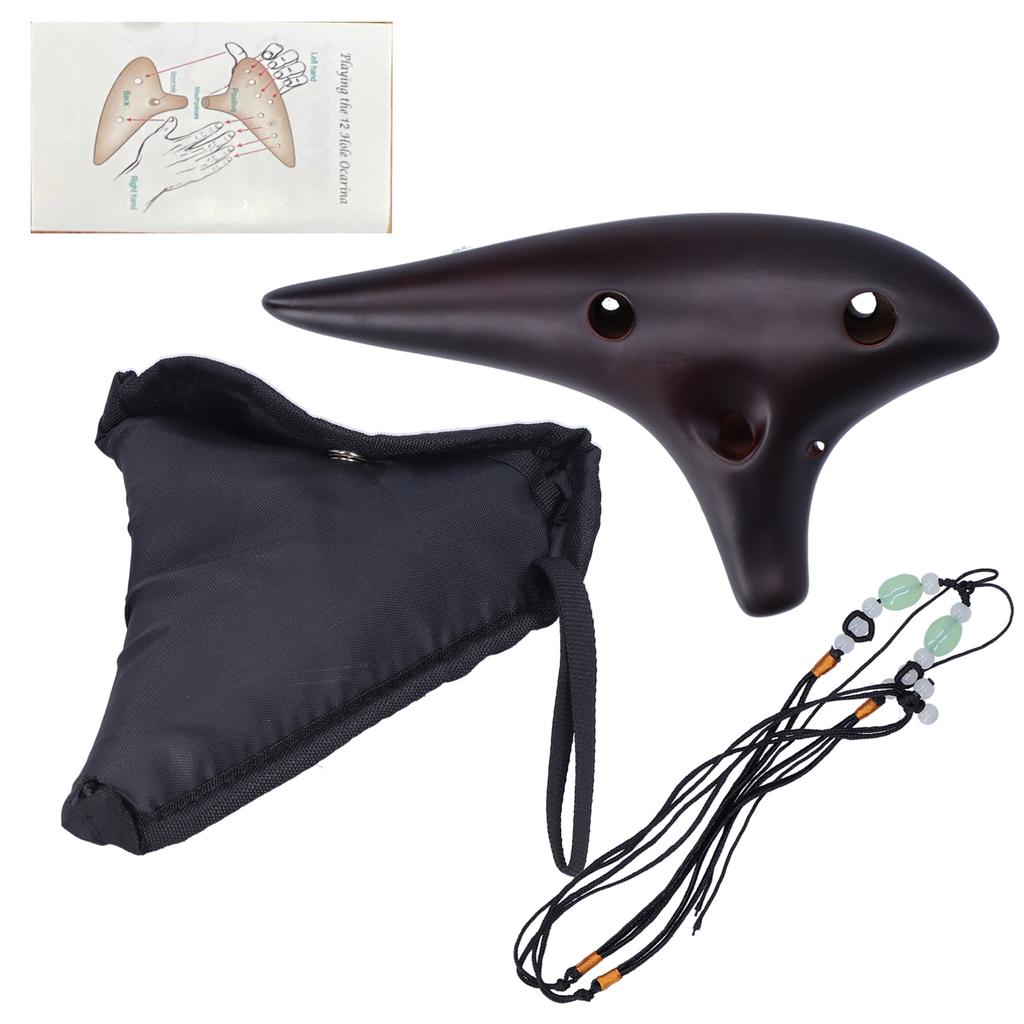 12?Hole Alto C Ocarina Dolomite Shell Classic Flute Instruments for Professional Beginner