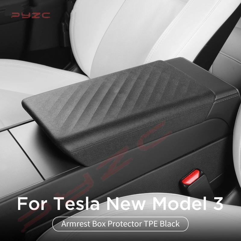 For Tesla Model 3 Highland Armrest Box Protective Cover Central Control Armrest TPE Protector Mat 2024 Car Interior Accessories