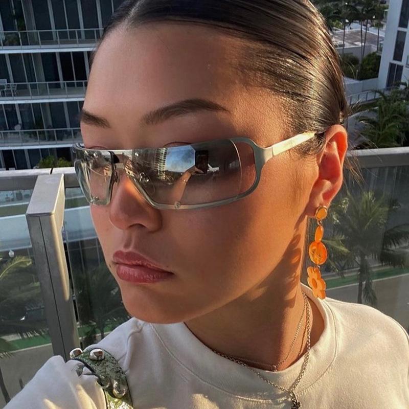 Square Y2K Women's Sunglasses Vintage Small Rectangle Lens Female Hottie Sun Glasses Men Retro Oculos Future Technology Eyewear