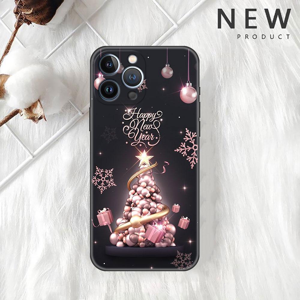 Husă de Crăciun Pentru Apple iPhone 14 11 13 12 Pro 7 Plus XR X XS Max 6 6S 14Pro Max Husă Telefon din Silicon Negru