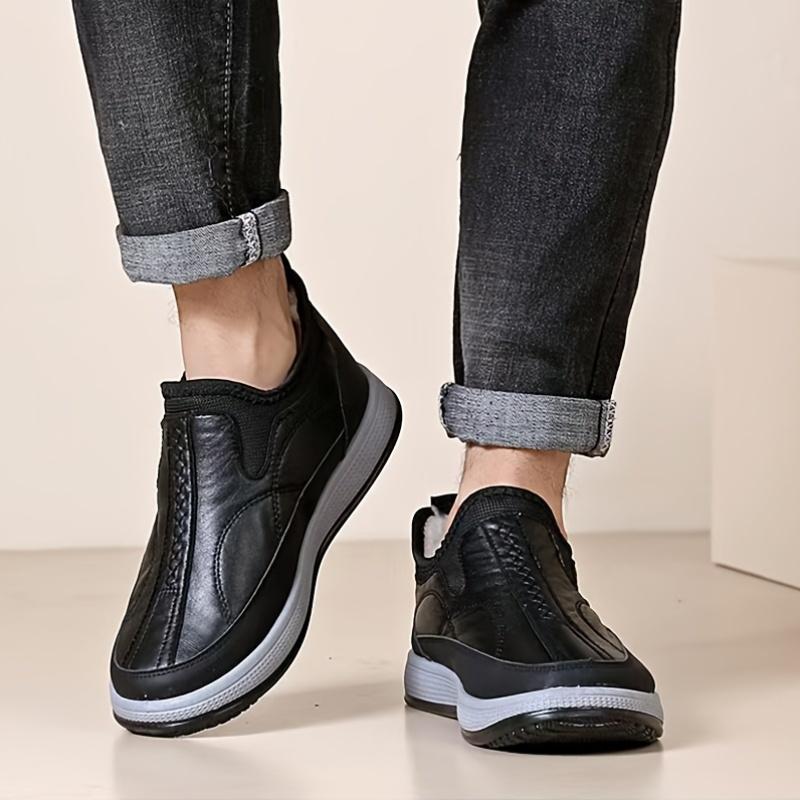 Winter Men's Warm Snow Boots with Thick Fuzzy Lining Soft Sole for Outdoor Winter Outings and Home Leisure