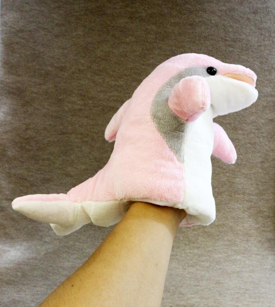 Pink Dolphin Hand Puppet