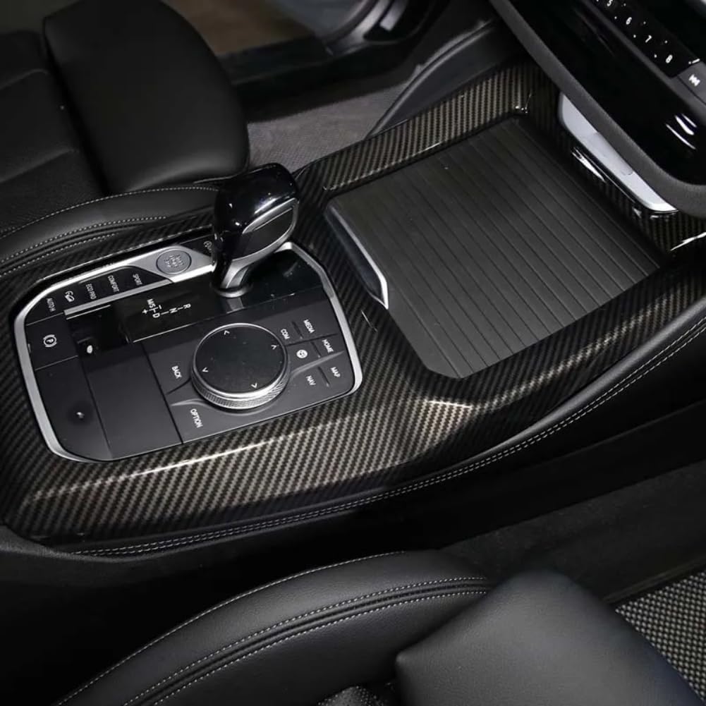 Passend für BMW X3 X4 G01 G02 2022-2023 ABS Kohlefaser Auto Mittelkonsole Gangschaltung Panel Abdeckung Zierleisten Aufkleber Auto Zubehör