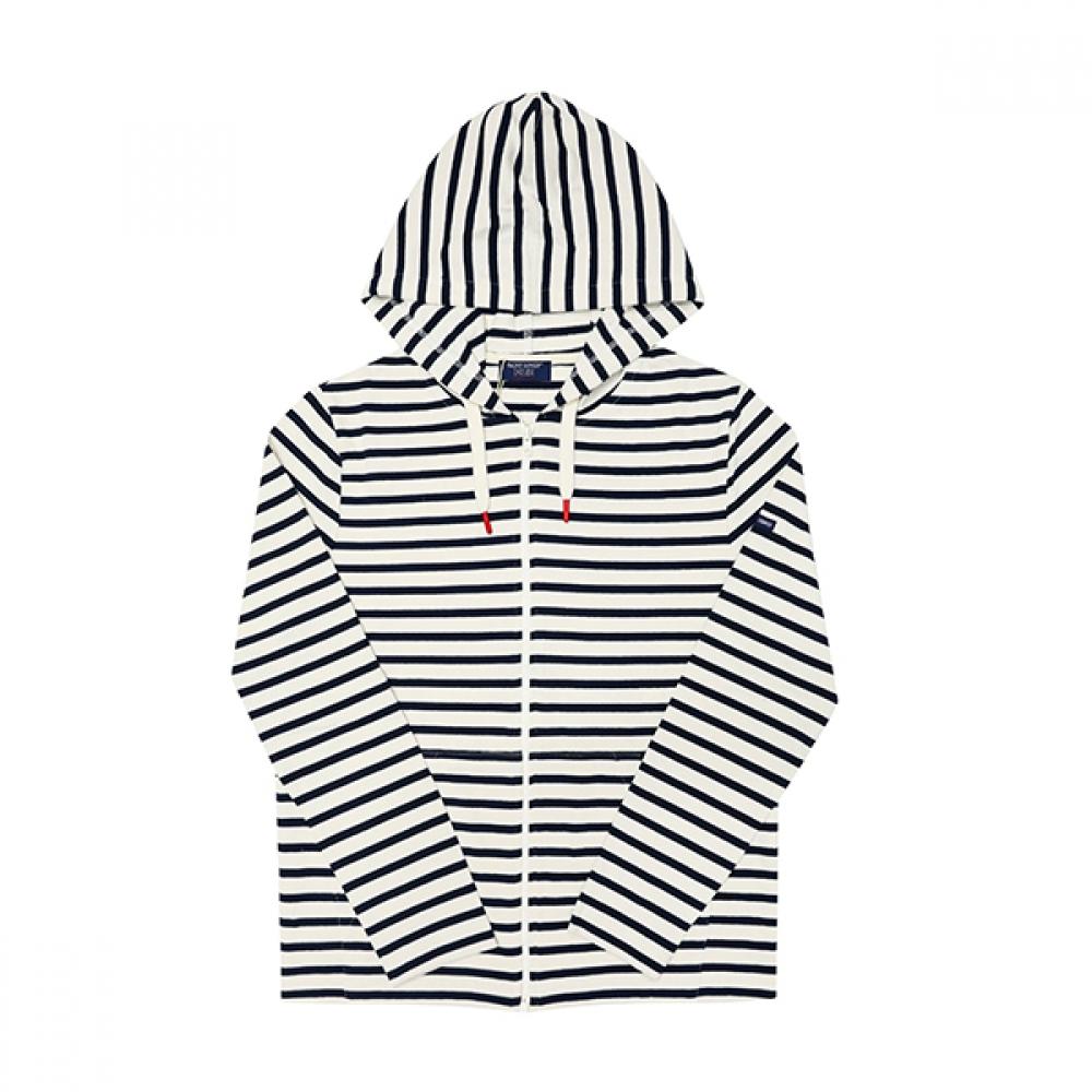 

улица. JameS 2288 Экрю Морской Коллевиль Полоска Женская Толстовка на Молнии 2288 ECRU MARINE (44)