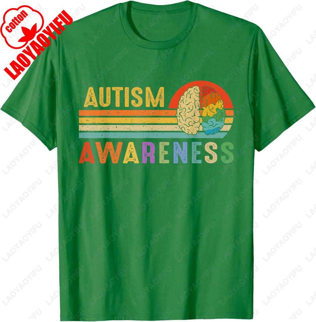 Welt Autismus Bewusstsein Neurodiversität Autistisch April Sonnenuntergang T-Shirt Sommer Baumwolle Mode T-Shirts Lässige Streetwear Mode Tops