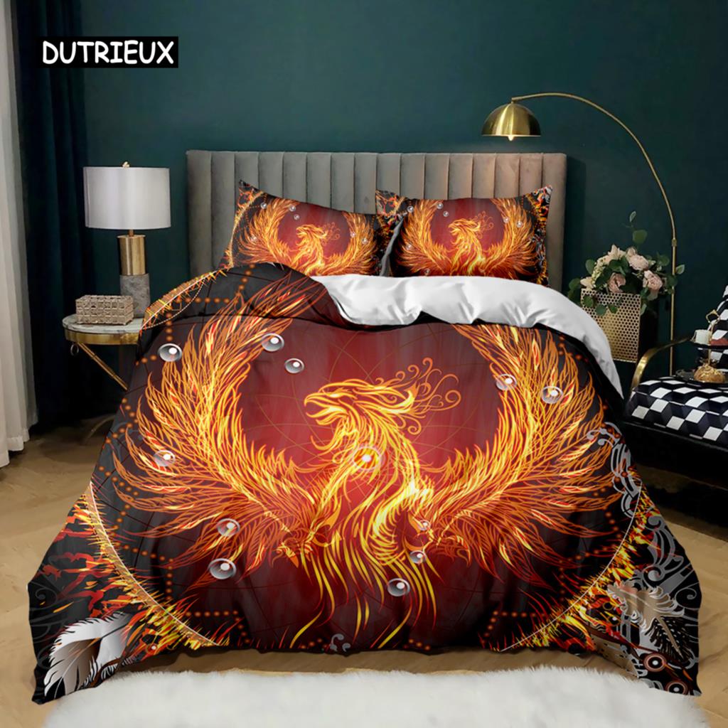 Dragon Duvet Cover Set Japanese White Dragon Tatsu Folk Noble Monster Twin Bedding Set Double Queen King Polyester Qulit Cover