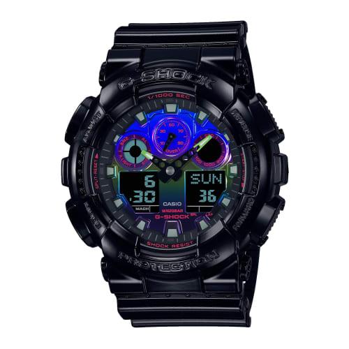 G-SHOCK Casio Virtual Rainbow: Gamer's RGB Series Watch GA-100RGB-1AJF Men's Black
