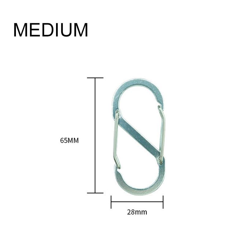 Lot De 12 Mousquetons En D En Aluminium Avec Fermeture à Vis - Mini Boucles Porte-clés Pour Camping, Randonnée, Sac à Dos - 3