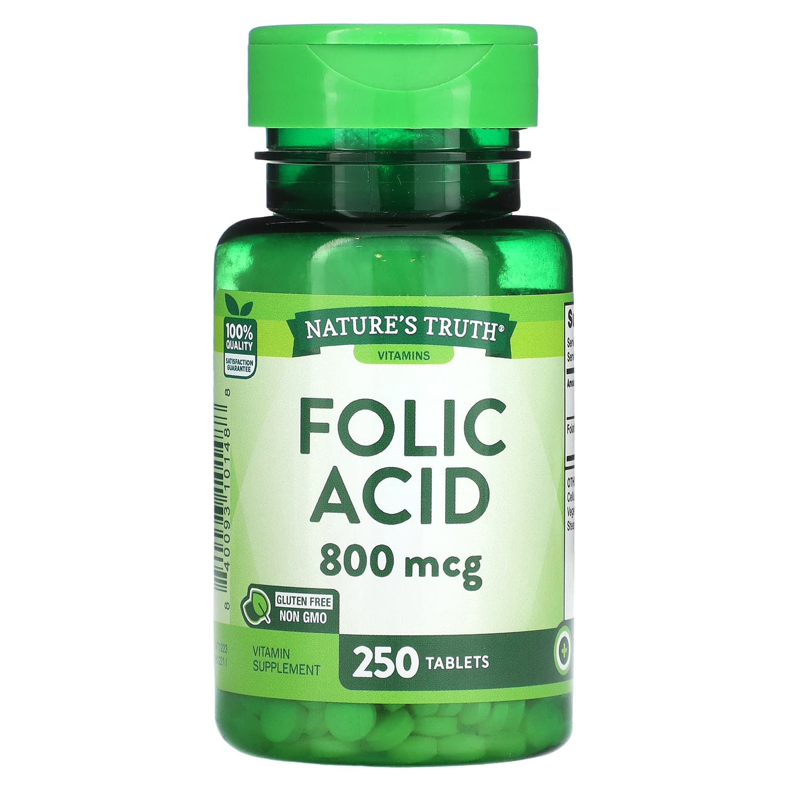 

Nature S Truth, Folic Acid, 800Mcg, 250 Tablets