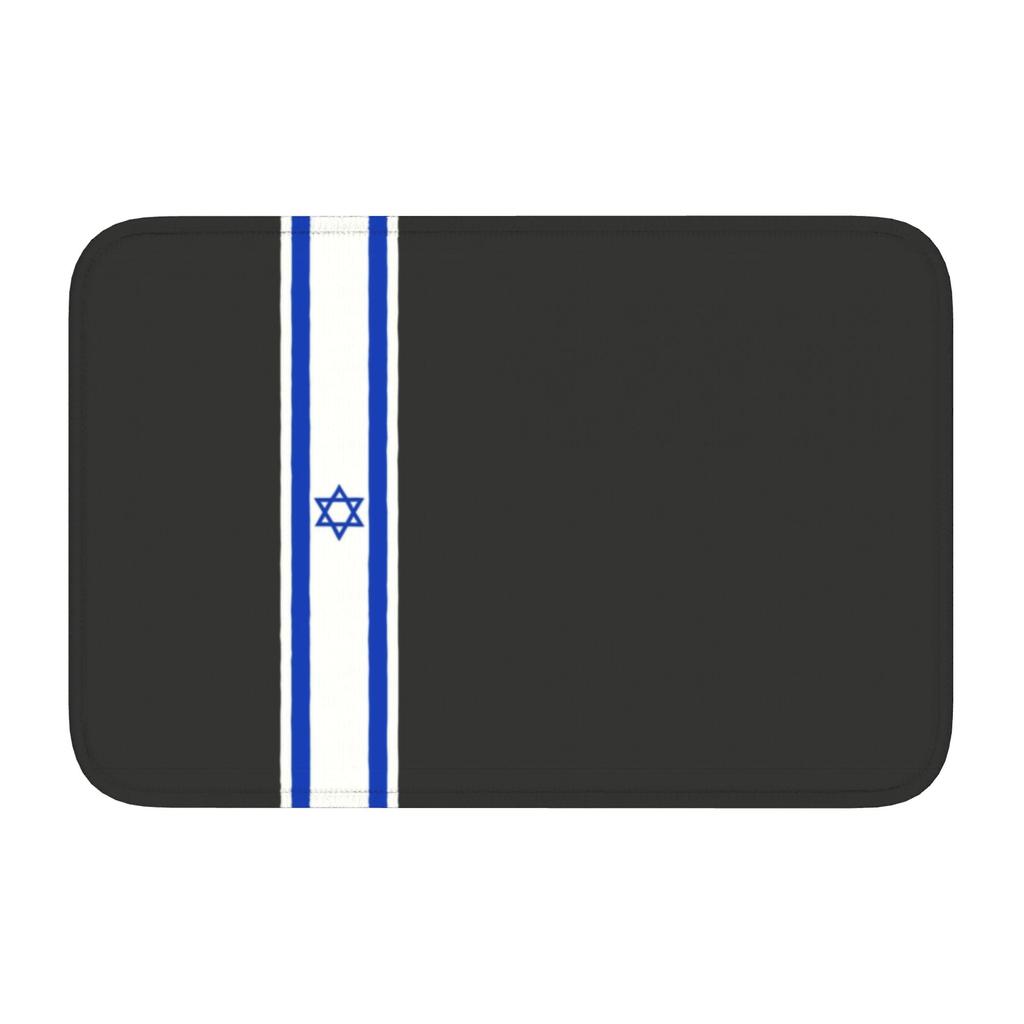 Felpudo Personalizado con Bandera de Israel Antideslizante Baño Cocina Alfombra de Suelo para Entrada de Puerta Alfombra